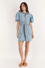 Avis Mini Dres - Blue Denim - Girl and the Sun - The Self Styler