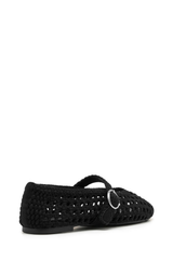 Asher Woven Ballet Flats - Black