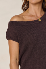 Avalon Off-The-Shoulder Top - Espresso