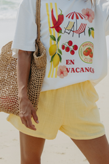 Brooklyn Cotton Shorts - Yellow - The Self Styler