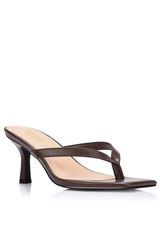 Essence Heeled Thongs - Chocolate Brown