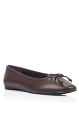Eugenie Ballet Flats - Chocolate Brown