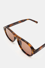 Blanc Round Frame Sunglasses - Dark Tort