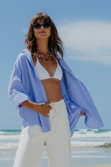 Bentley Relaxed-Fit Shirt - Blue Stripe - The Self Styler