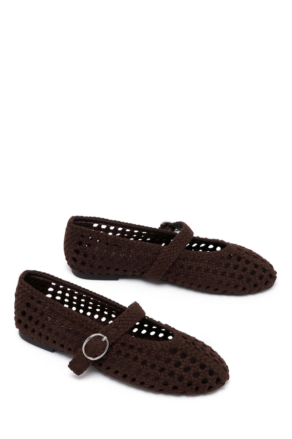 Asher Woven Ballet Flats - Chocolate