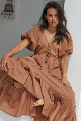 1 Valentina Maxi Dress - Brown Spot - Girl and the Sun - The Self Styler