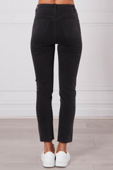 Taylor High-Rise Mum Jeans - Black Wash - The Self Styler