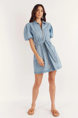 Avis Mini Dres - Blue Denim - Girl and the Sun - The Self Styler