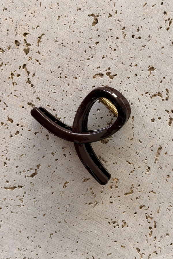 Posie Loop Hair Claw Clip - Choc Shimmer