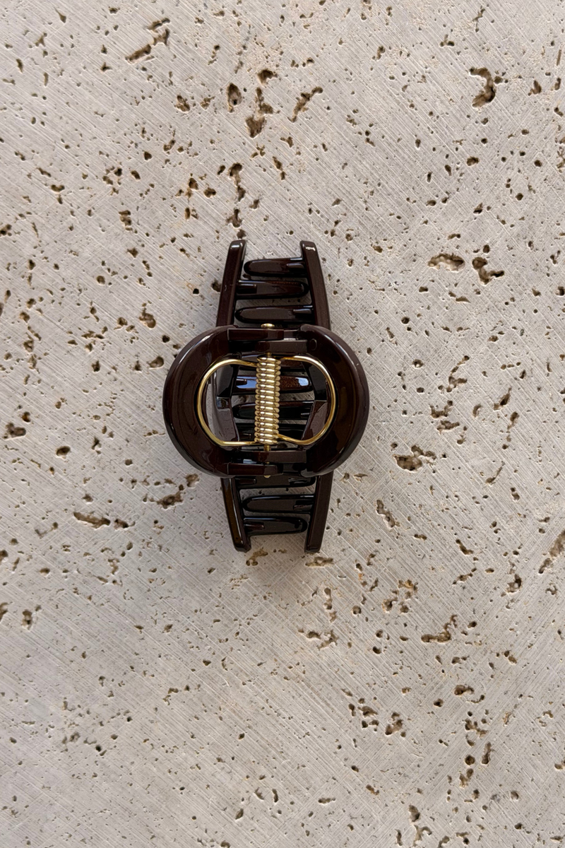 Posie Loop Hair Claw Clip - Choc Shimmer - The Self Styler