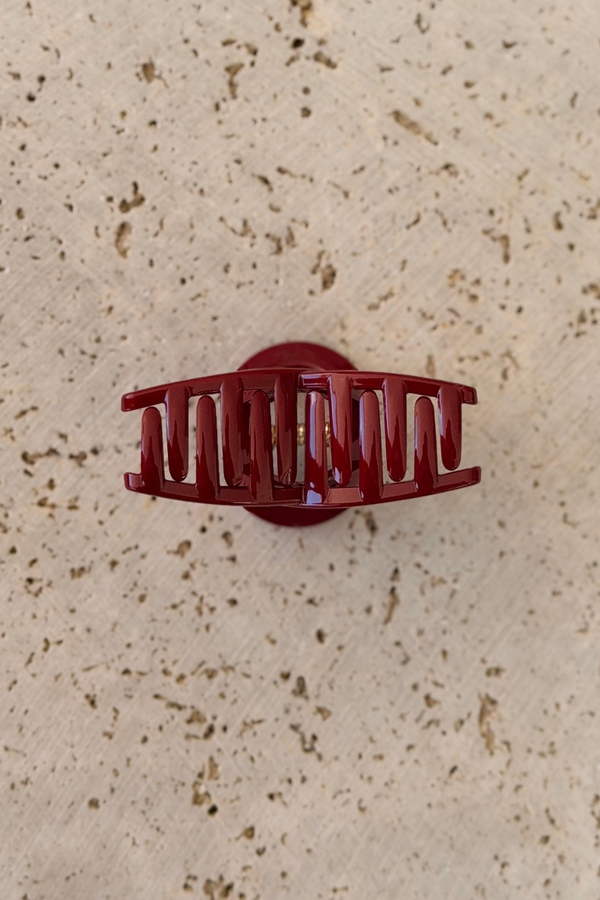 Posie Loop Hair Claw Clip - Sangria Shimmer - The Self Styler