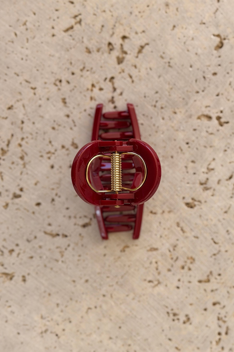 Posie Loop Hair Claw Clip - Sangria Shimmer - The Self Styler