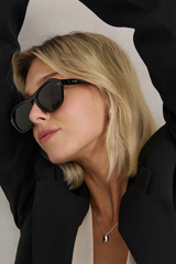Blanc Round Frame Sunglasses - Black