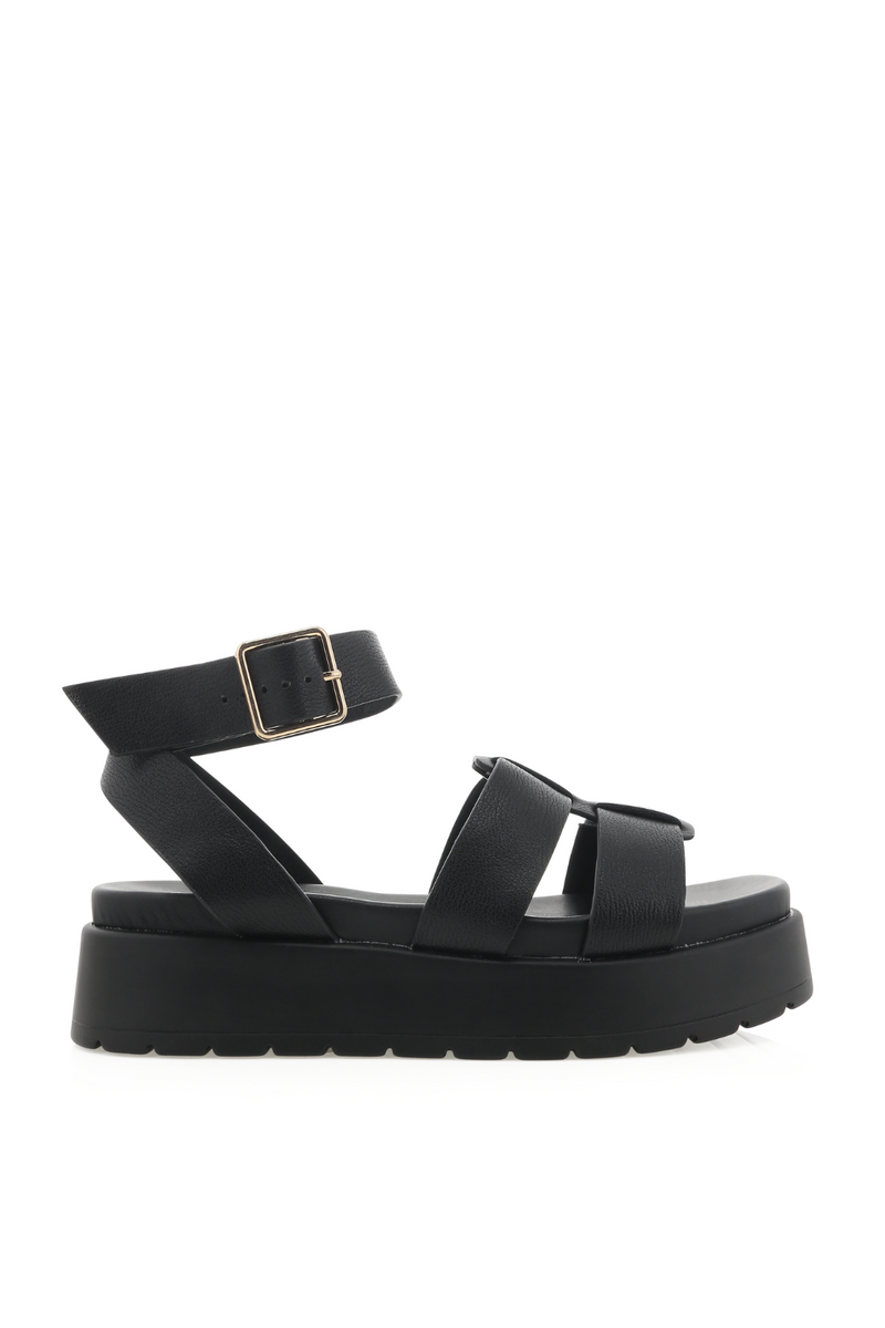 Ferrin Chunky Sandal - Black - The Self Styler