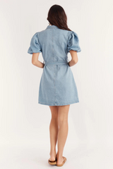 Avis Mini Dres - Blue Denim - Girl and the Sun - The Self Styler