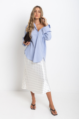 Aston Cotton Shirt - Chalk Blue