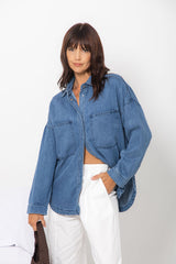 Addi Lyocell Denim Shirt - Mid Wash