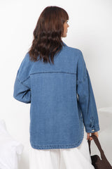 Addi Lyocell Denim Shirt - Mid Wash
