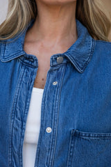 Addi Lyocell Denim Shirt - Mid Wash