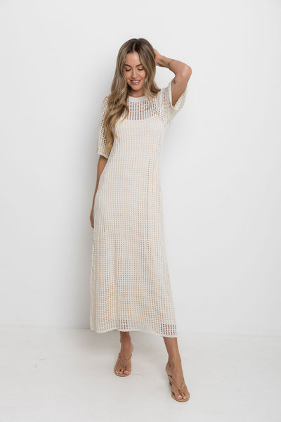 Airlie Crochet Midi Dress