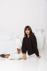 Amari Chunky Knit Cardigan - Dark Chocolate