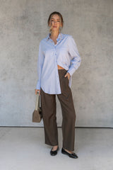 Aston Cotton Shirt - Chalk Blue