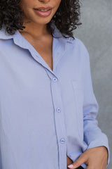 Aston Cotton Shirt - Chalk Blue
