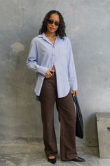 Aston Cotton Shirt - Chalk Blue