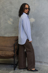 Aston Cotton Shirt - Chalk Blue