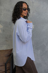 Aston Cotton Shirt - Chalk Blue