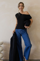 Avalon Off-The-Shoulder Top - Black