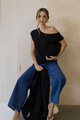 Avalon Off-The-Shoulder Top - Black