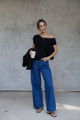 Avalon Off-The-Shoulder Top - Black