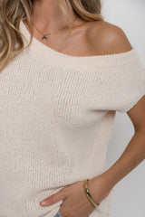Avalon Off-The-Shoulder Top - Ivory Cream