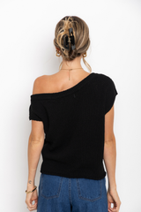 Avalon Off-The-Shoulder Top - Black