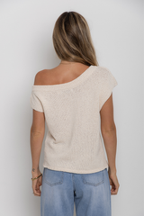 Avalon Off-The-Shoulder Top - Ivory Cream