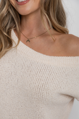 Avalon Off-The-Shoulder Top - Ivory Cream