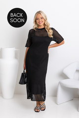 Airlie Crochet Maxi Dress - Black - The Self Styler