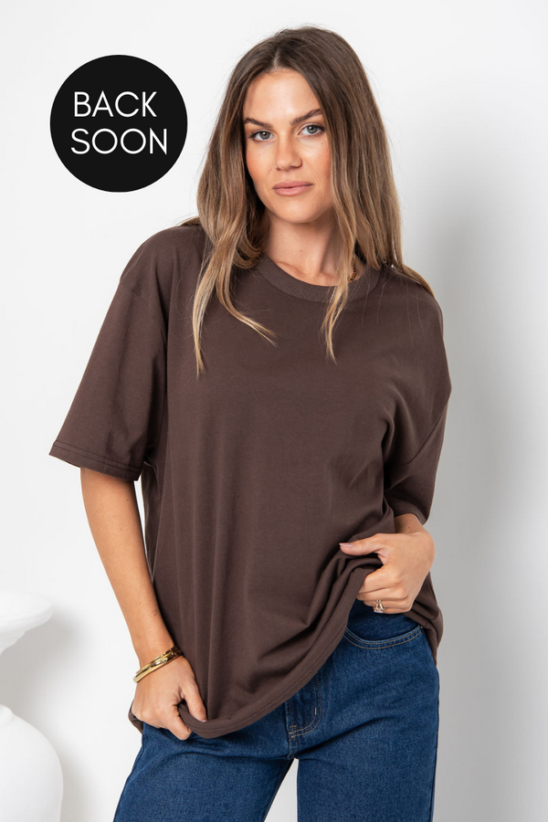 Sonny Relaxed-Fit Tee - Choc Brown - The Self Styler