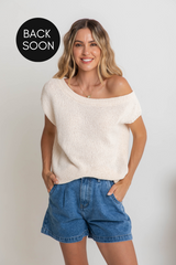 Avalon Off-The-Shoulder Top - Ivory Cream - The Self Styler
