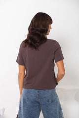 Baylee Basic Tee - Chocolate
