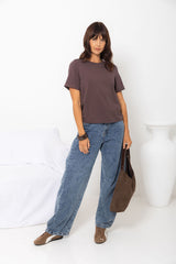 Baylee Basic Tee - Chocolate