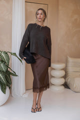 Bonnie Knit Jumper - Chocolate