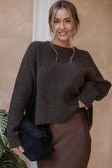 Bonnie Knit Jumper - Chocolate