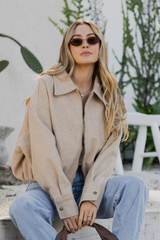 Zayne Bomber Jacket - Oat