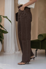 Kai Straight-Leg Denim Jeans - Chocolate Wash