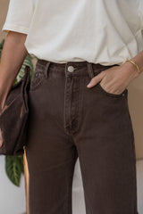 Kai Straight-Leg Denim Jeans - Chocolate Wash