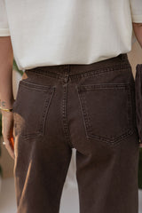 Kai Straight-Leg Denim Jeans - Chocolate Wash