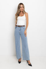 Dakota Straight-Leg Denim Jeans - Light Blue Wash