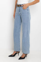 Dakota Straight-Leg Denim Jeans - Light Blue Wash